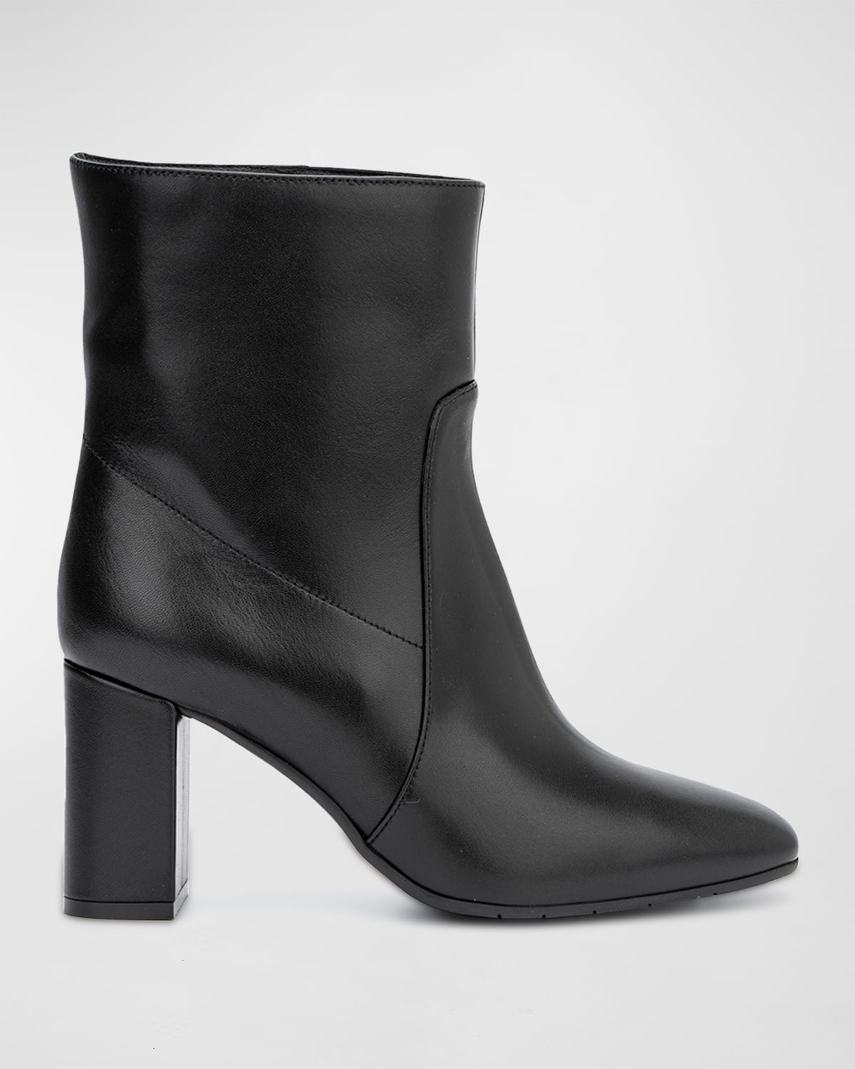 Aquatalia Luzio Leather Block-Heel Ankle Boots