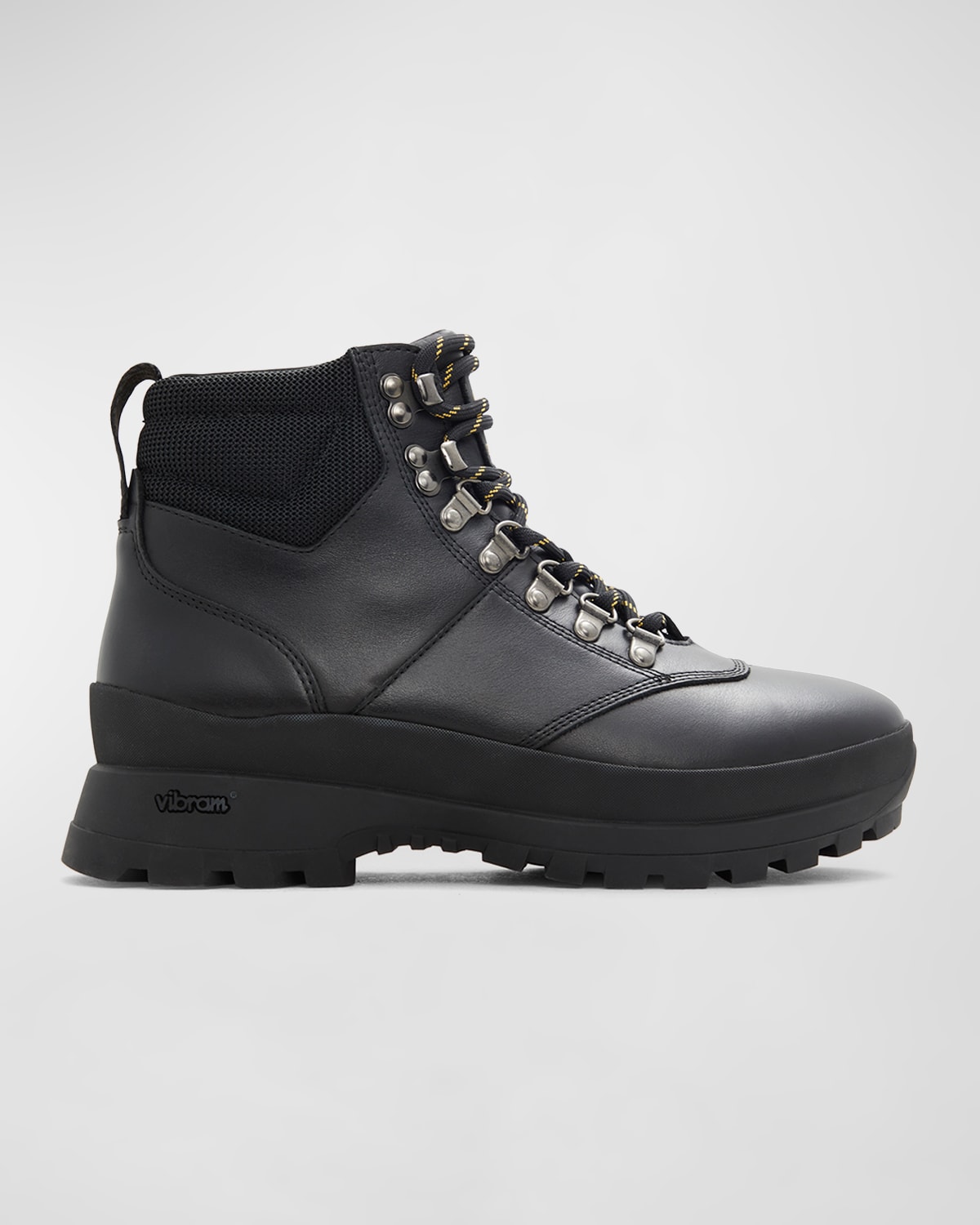 Shop Belstaff Men's Scramble Leather Lace-up Hiker Boots In Black