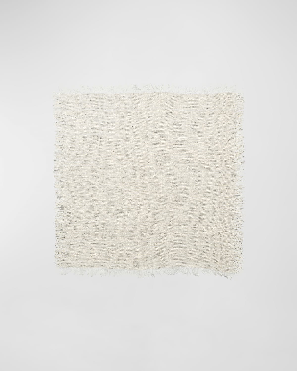 Kim Seybert Fringe Napkin In White/gold