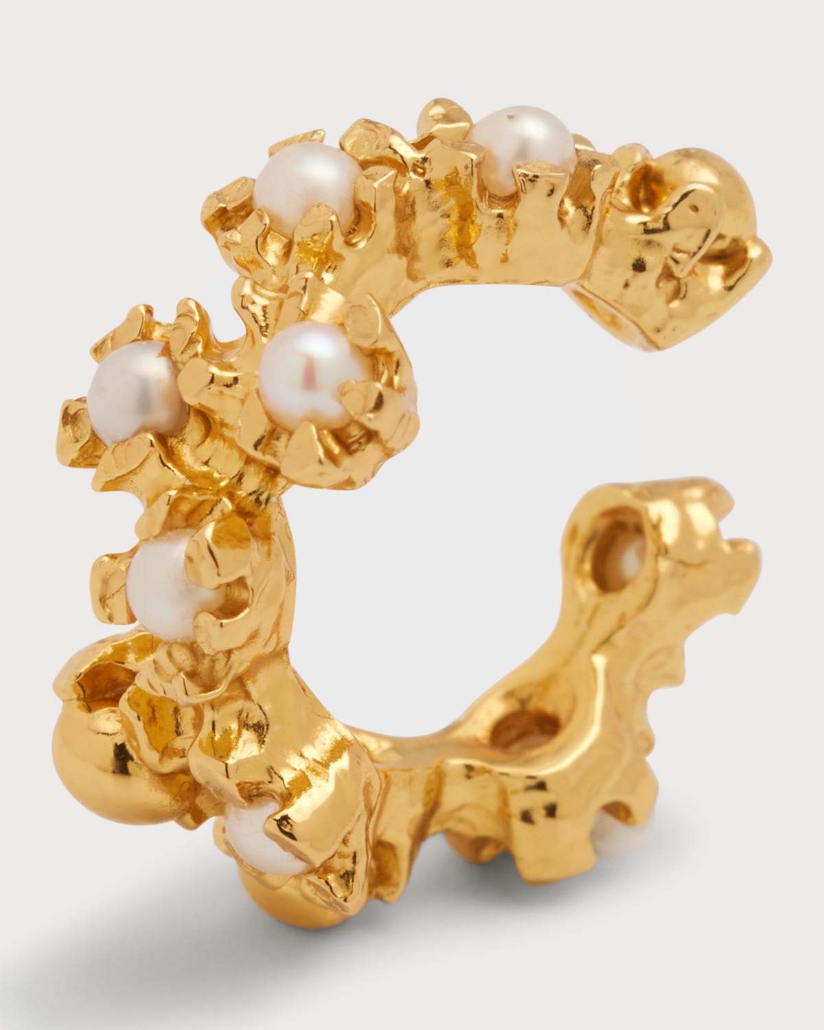 Pacharee Small Floret Pearl Ear Cuff In Gold
