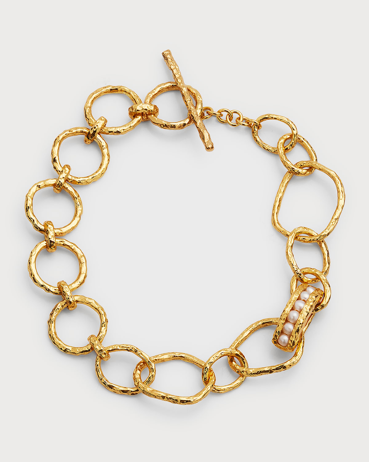 Pacharee Chain Bracelet With Pearls In Gold