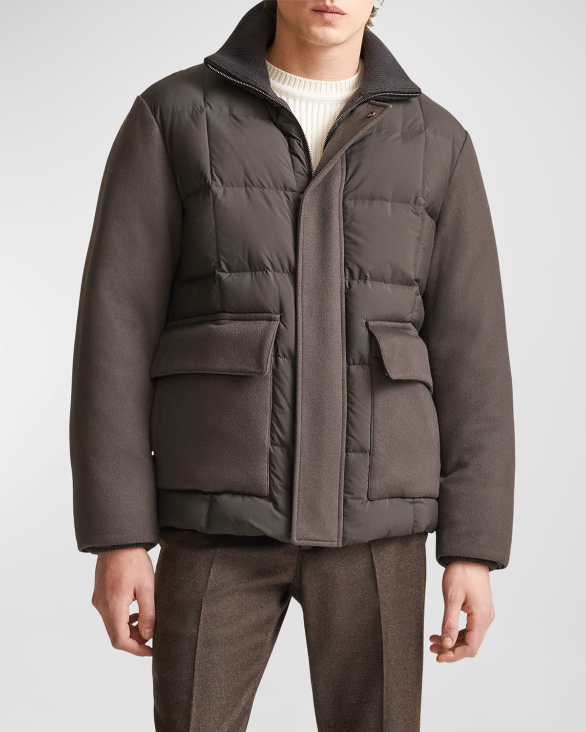 LORO PIANA MEN'S PARSON QUILTED DOWN JACKET