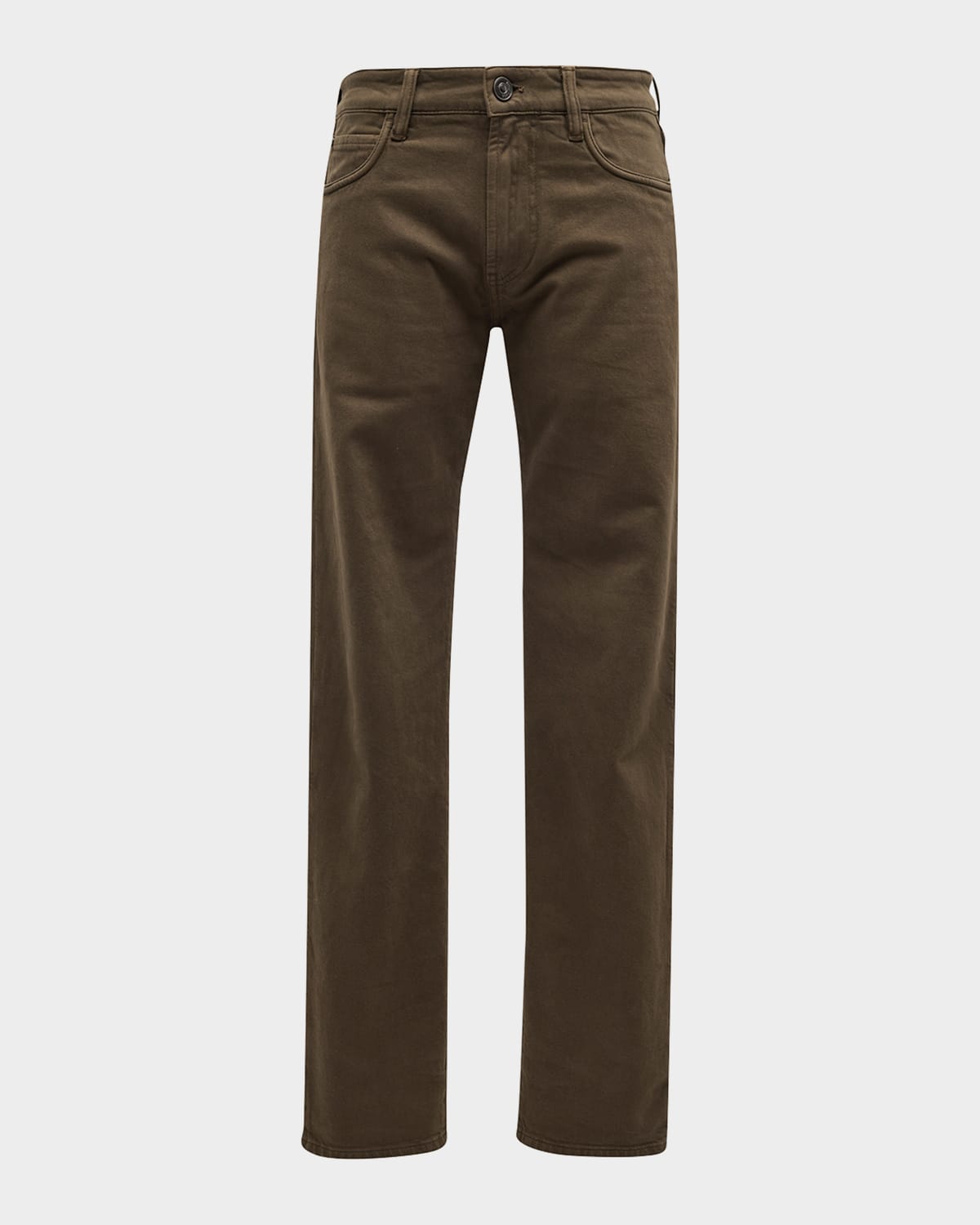 Loro Piana Men's Straight Leg 5-pocket Trousers In Pond Green