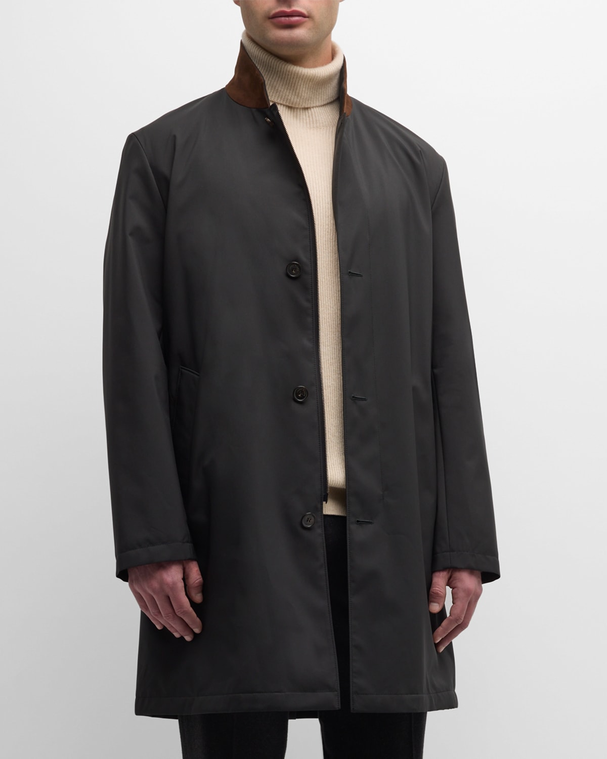 Loro Piana Men's Sebring Windmate Jacket In Carbon