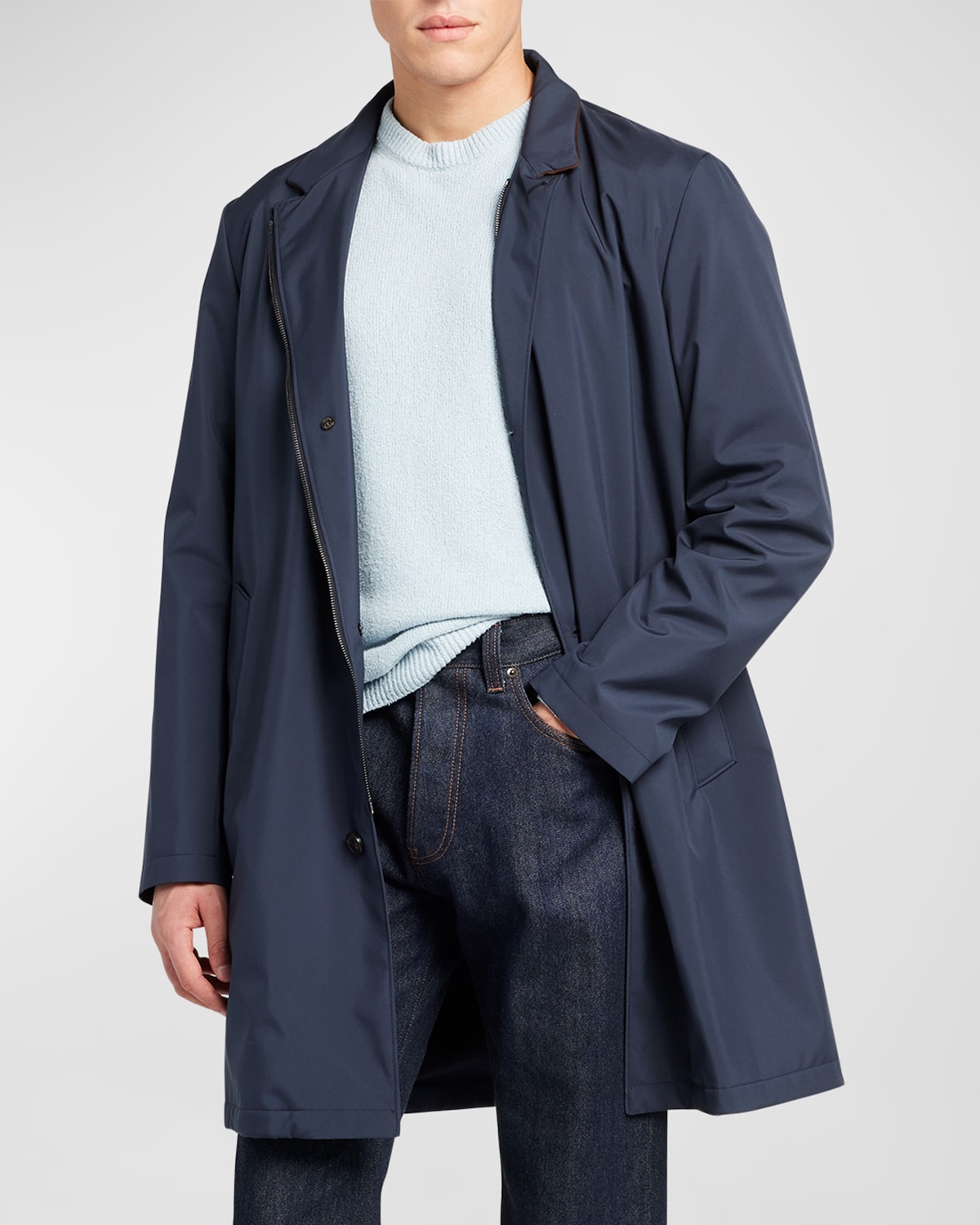 Loro Piana Men's Sebring Windmate Jacket In M0qo Carbon