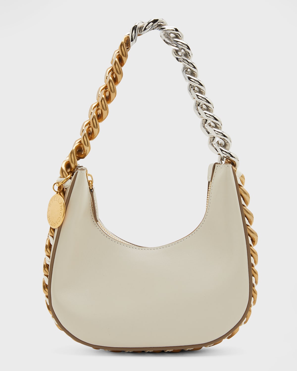 Two tone chain top handle bag hotsell