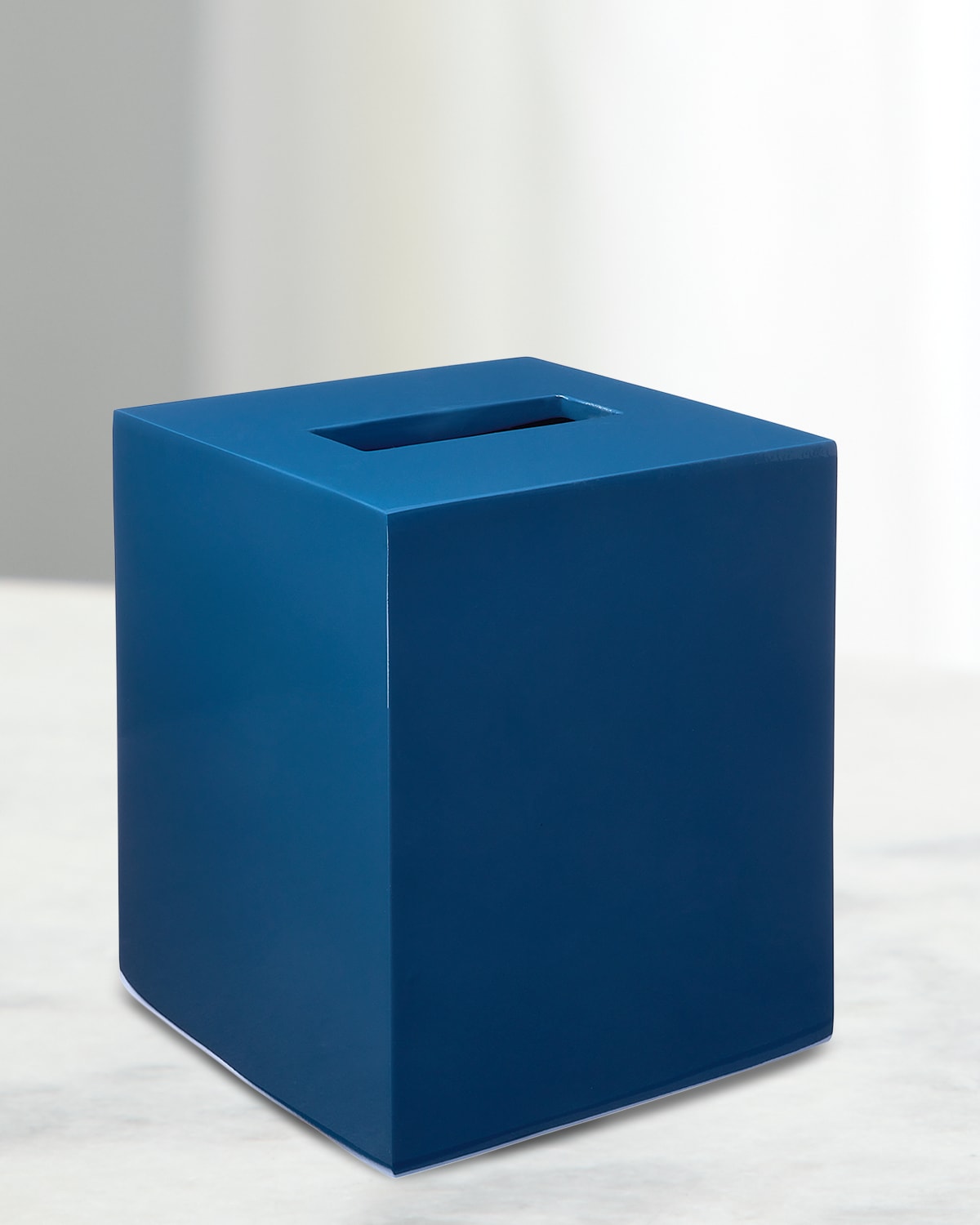 Shop Jonathan Adler Lacquer Tissue Box In Navy