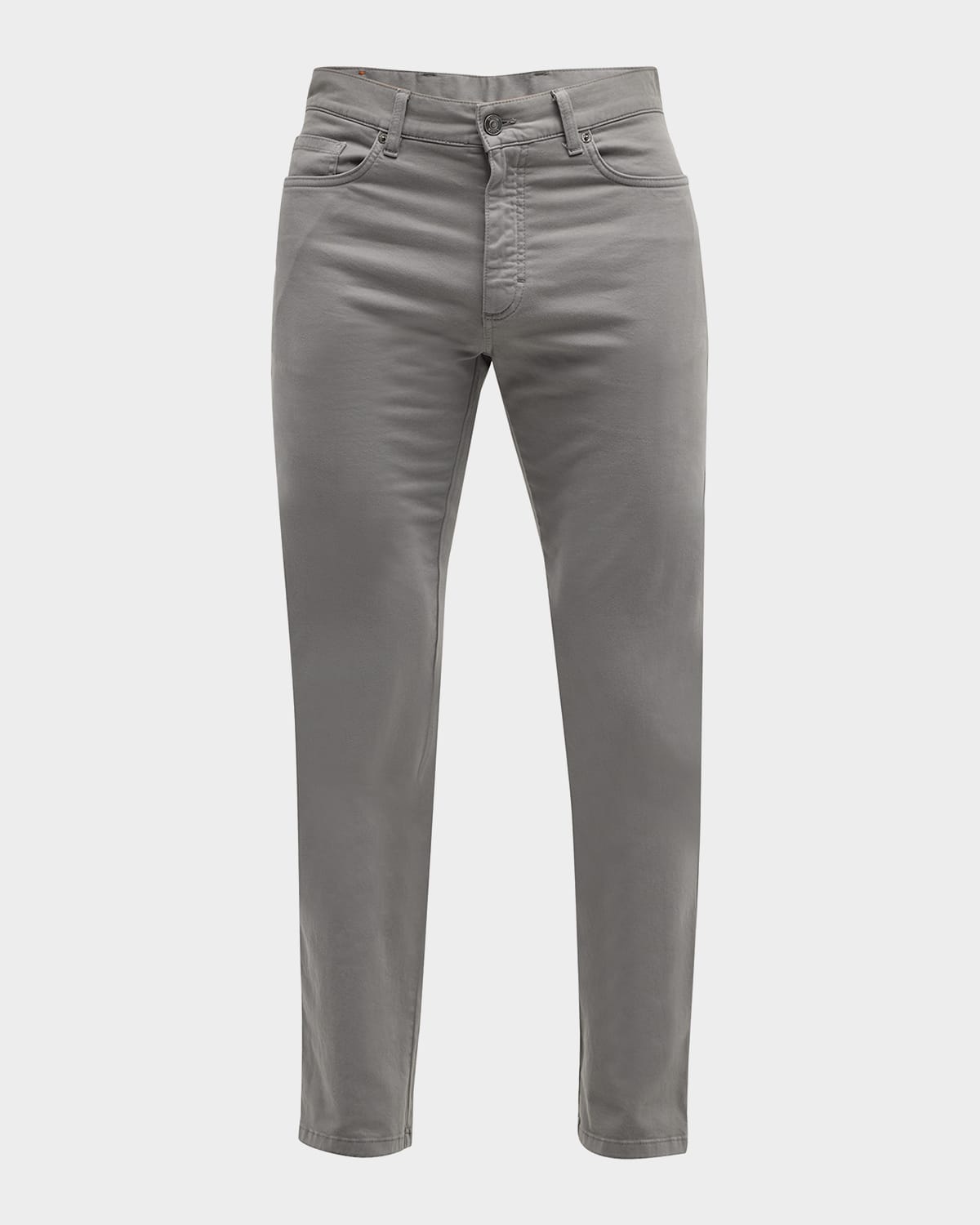Zegna Stretch Gabardine Pants In Light Grey