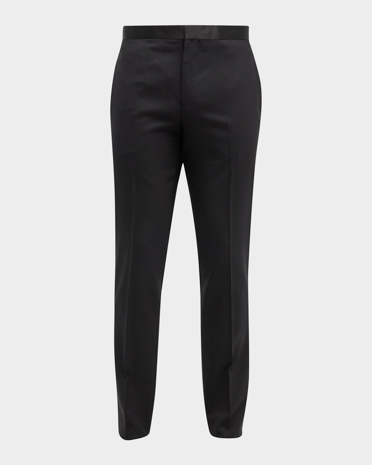 Shop Theory Men's Mayer Stretch-wool Tuxedo Pants In Black