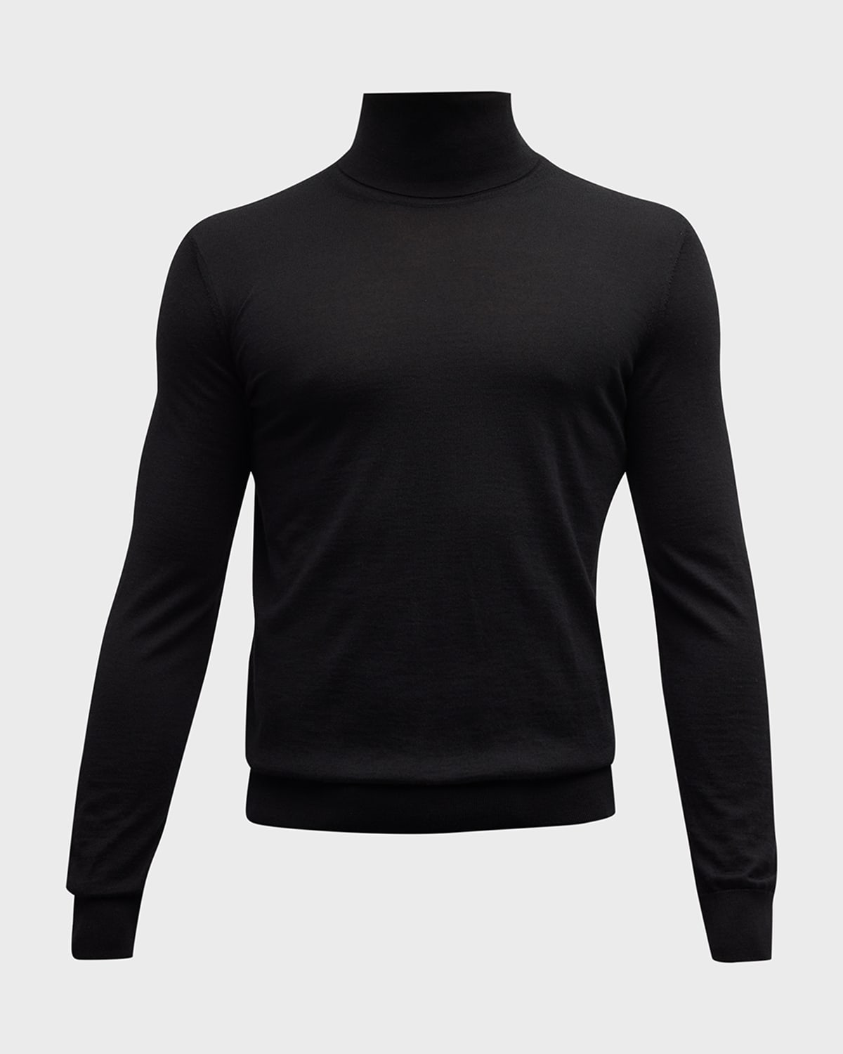 Zegna Cashmere And Silk-blend Rollneck Sweater In Black