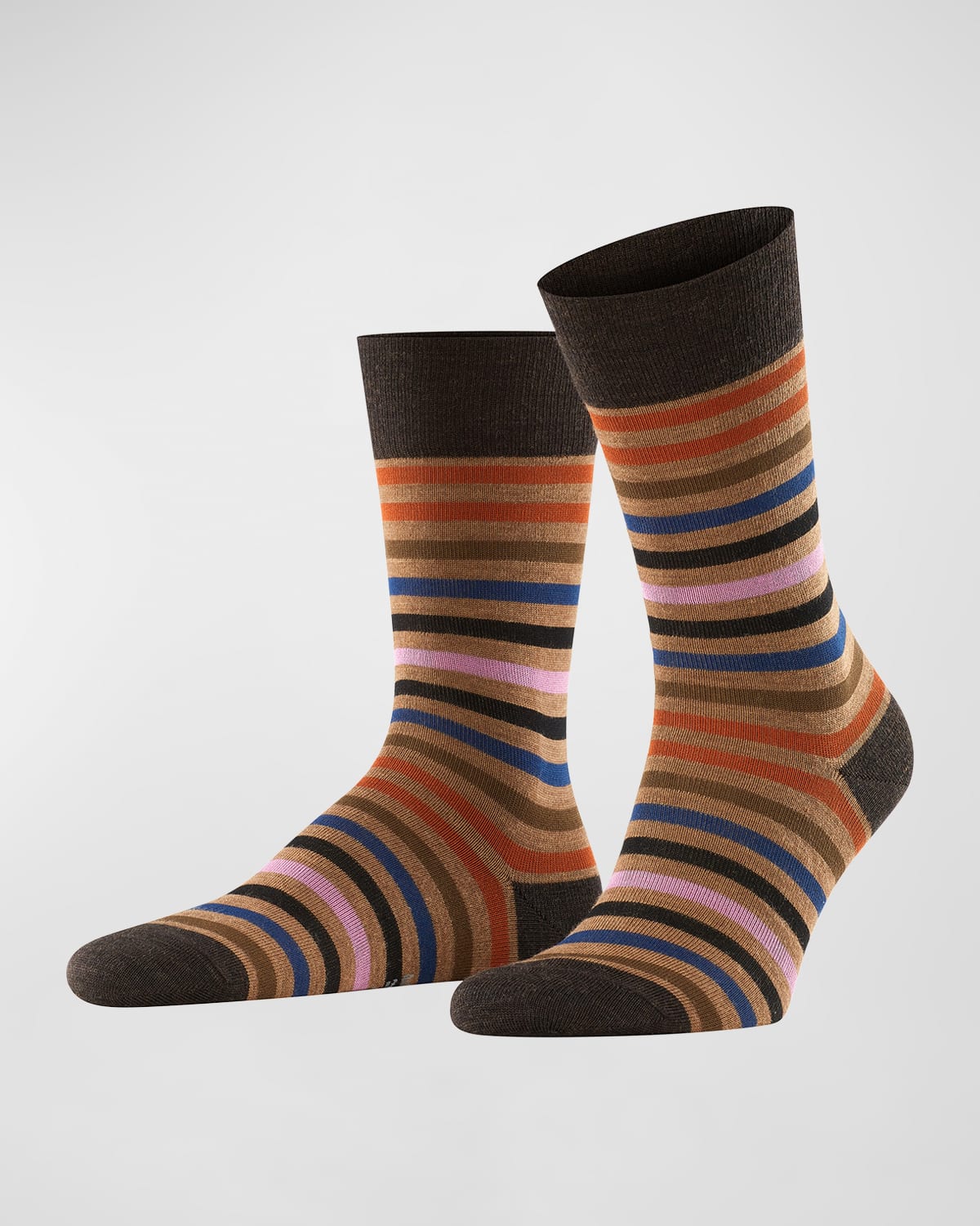 FALKE MEN'S TEMPERATURE-REGULATING STRIPE CREW SOCKS