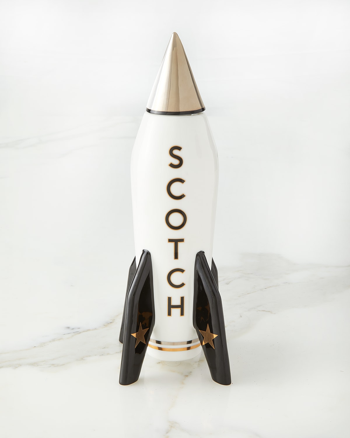 Jonathan Adler Rocket Scotch Decanter, 23 Oz. In Blackwhite