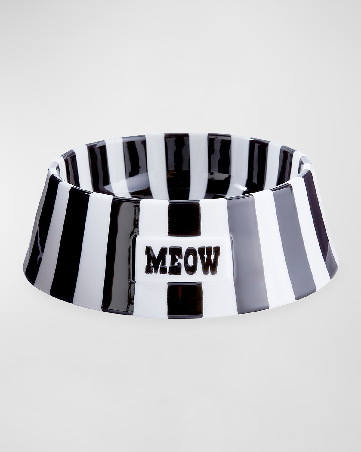 Shop Jonathan Adler Meow Vice Pet Bowl In Blackwhite