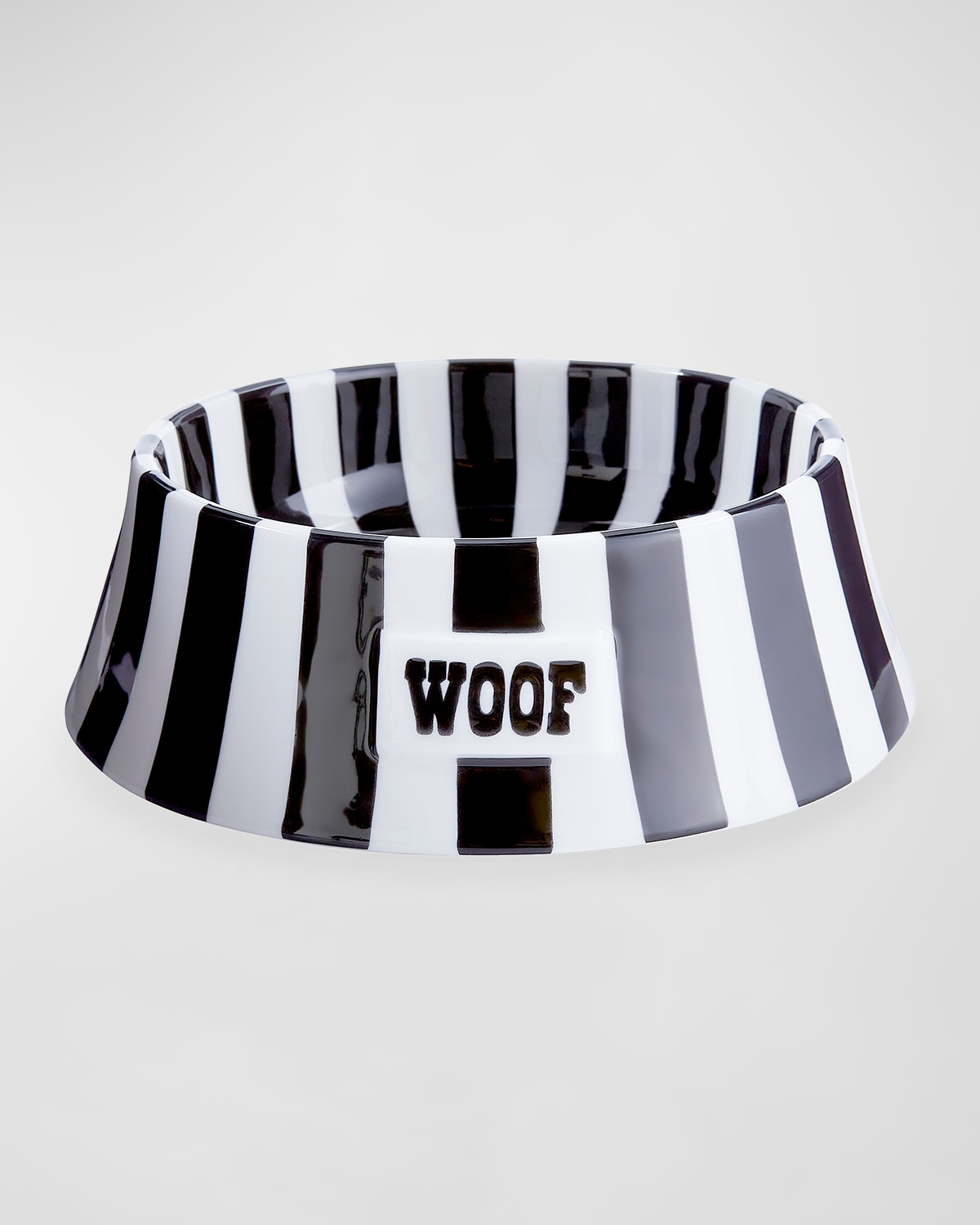 Jonathan Adler Vice Woof Pet Bowl In Blackwhite
