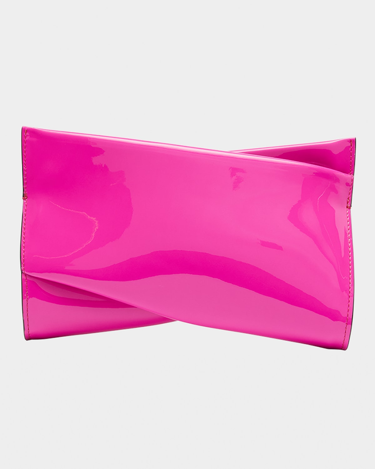 Christian Louboutin Loubitwist Small Patent Clutch Bag In Pink