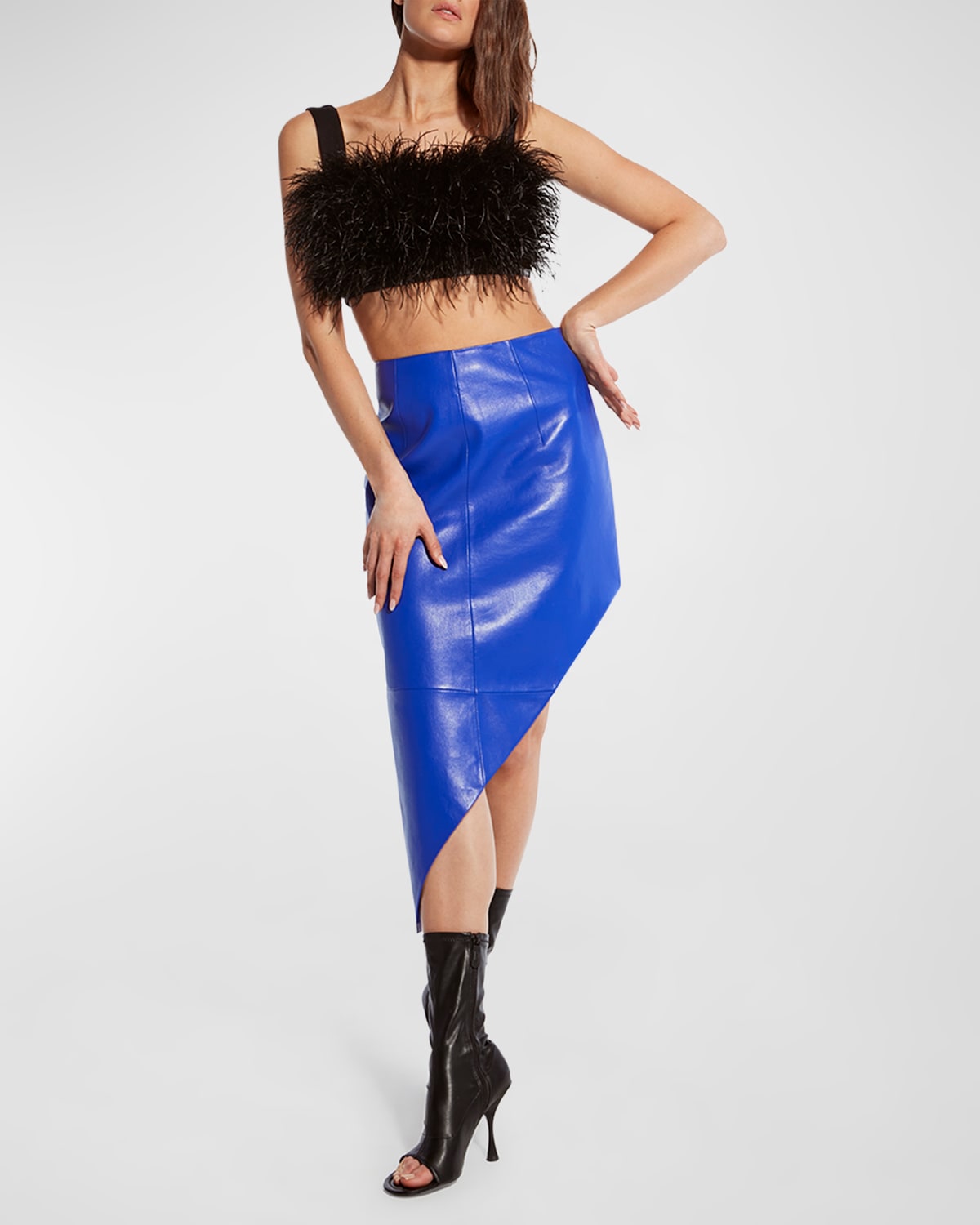AS by DF Marianna Feather Cropped Tank Top