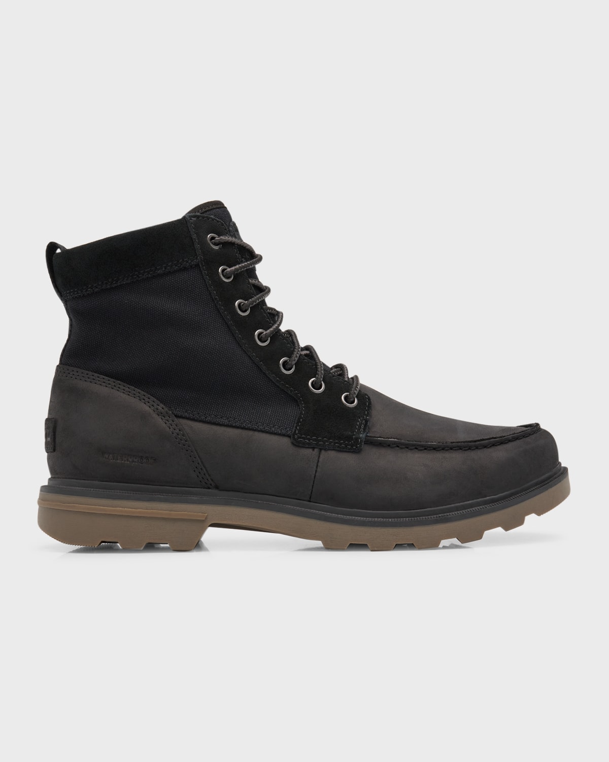 Sorel Carson Moc Waterproof Boot In Black, Gum 15