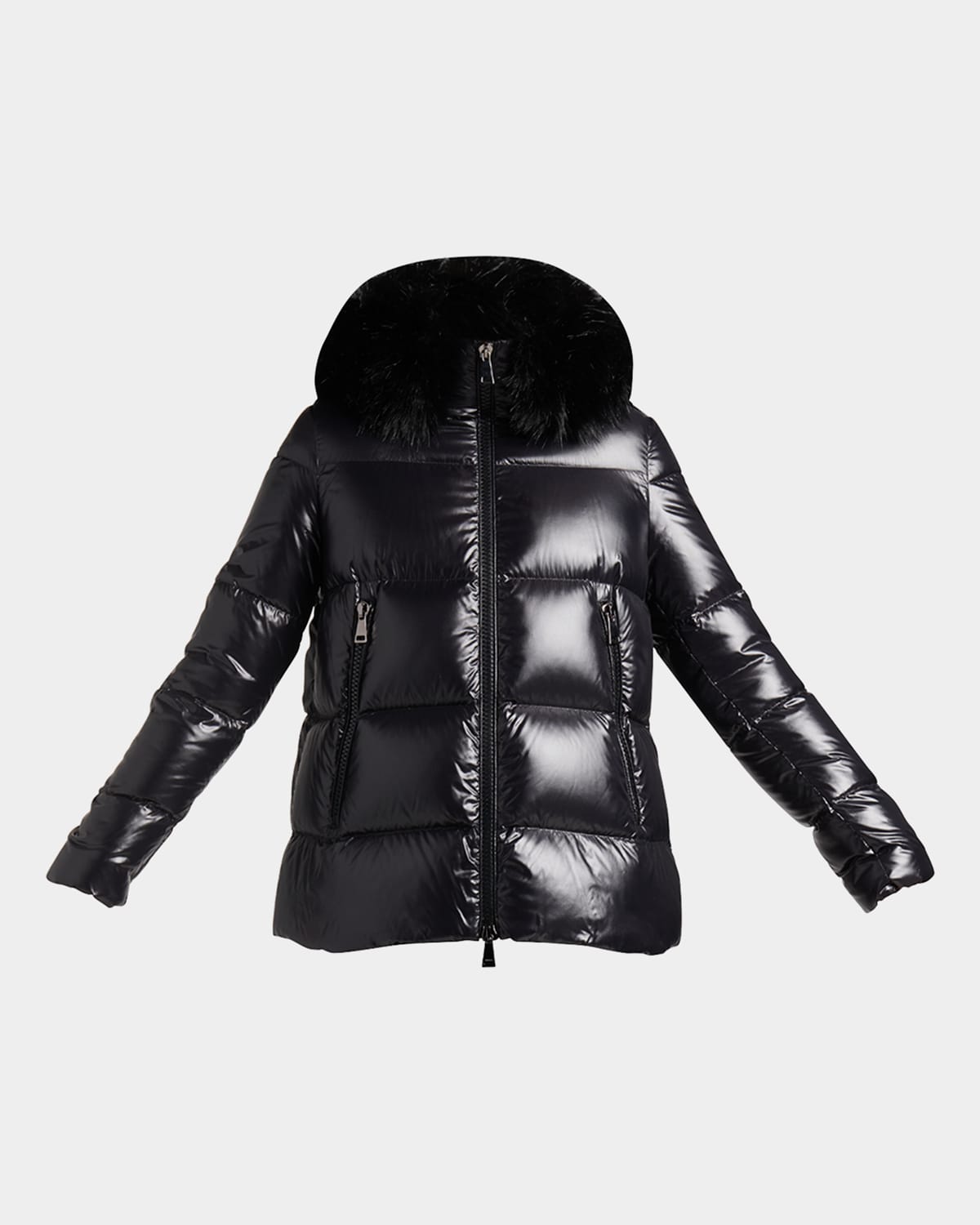 Moncler white fur jacket online