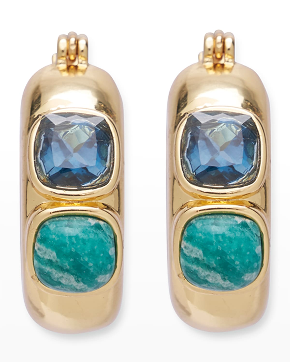 Lizzie Fortunato Piet Hoop Earrings in Sea