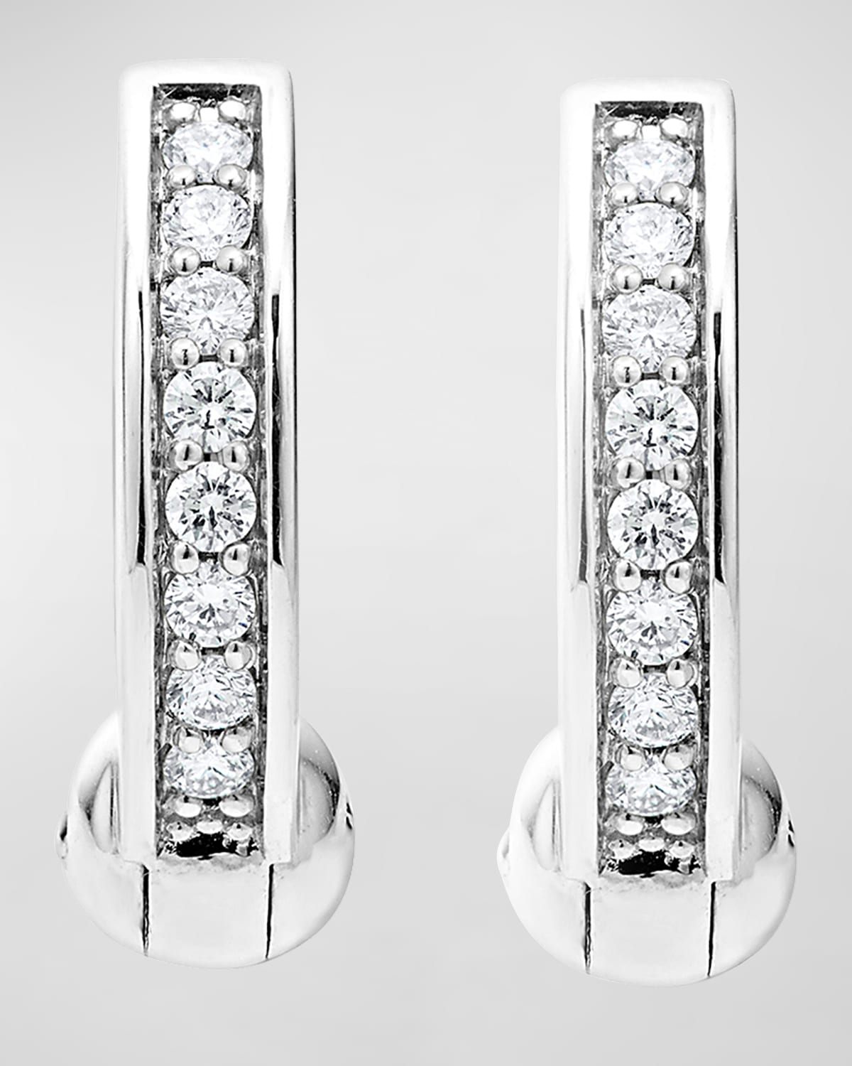 LAGOS CAVIAR SPARK DIAMOND PAVE 15MM HUGGIE HOOP EARRINGS