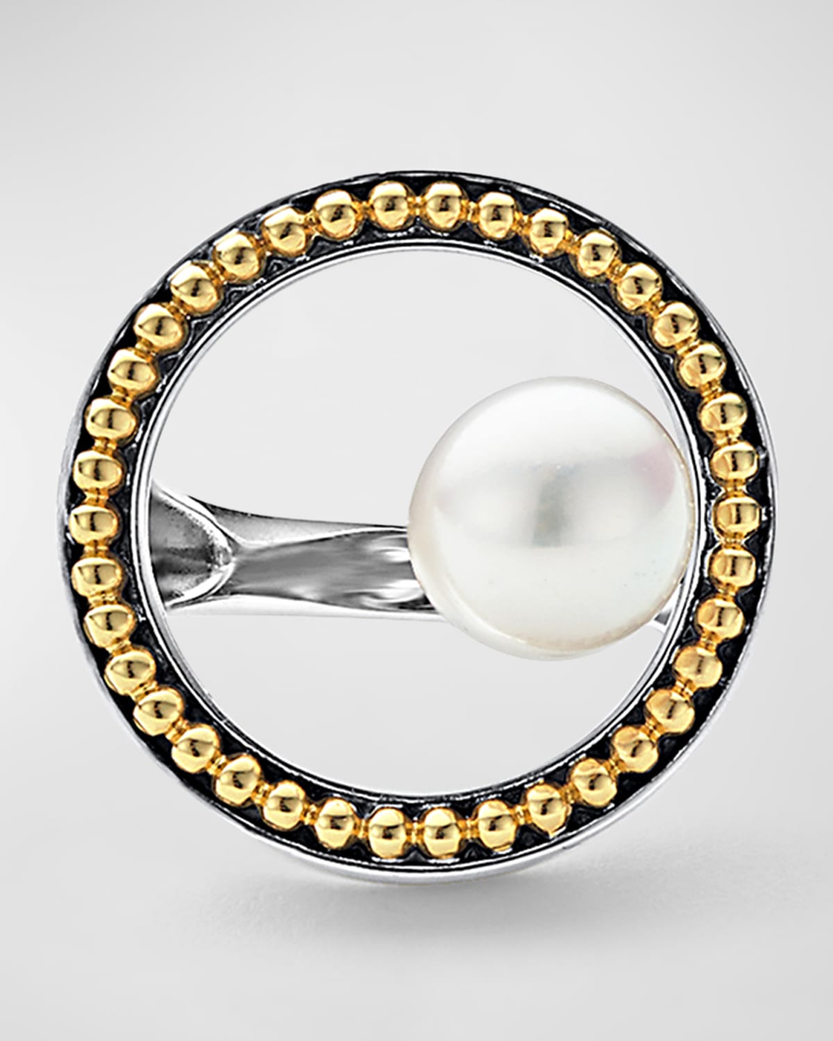Luna Pearl 9mm Circle Ring