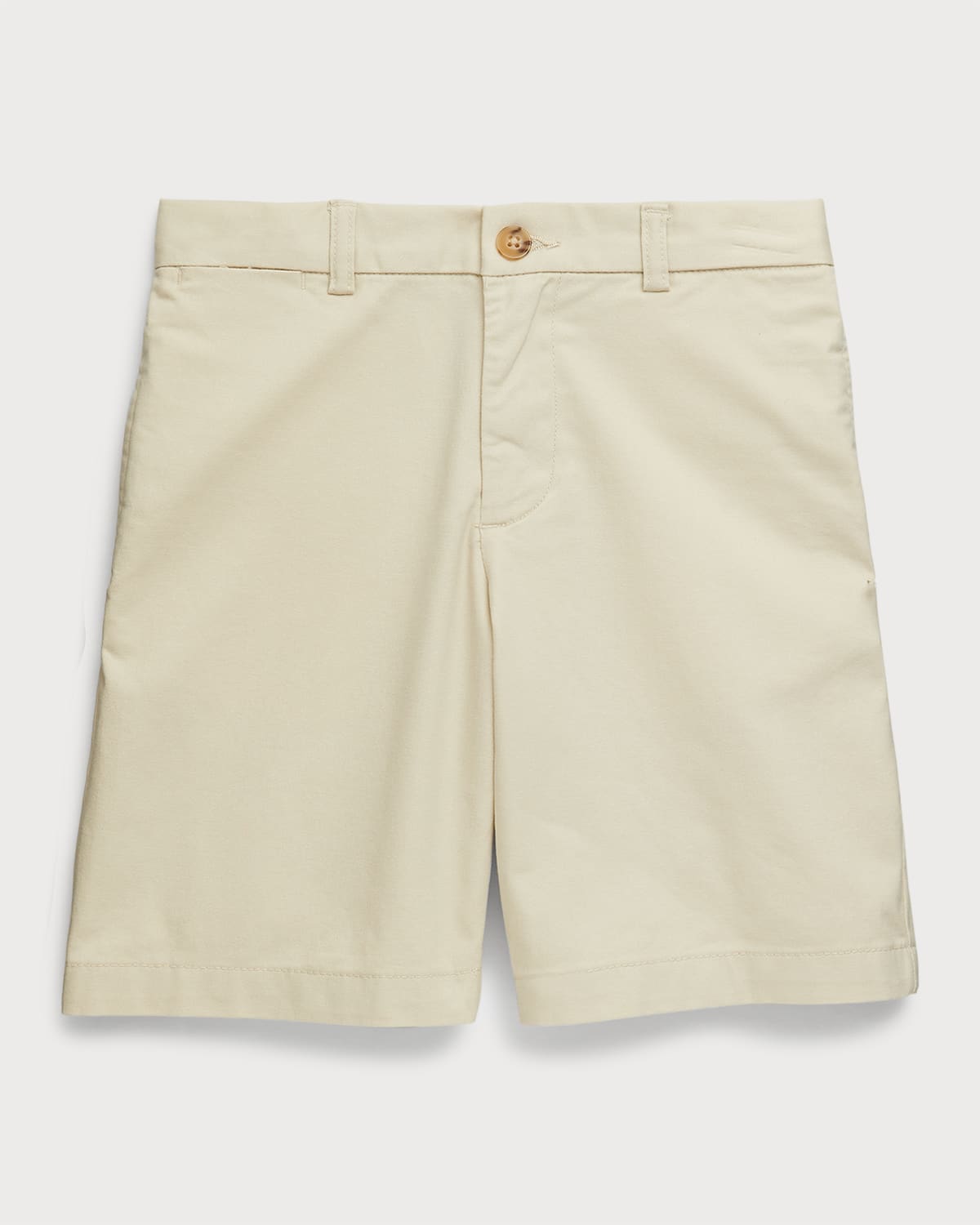 Boy's Logo Embroidered Flat Front Chino Shorts, Size 5-7
