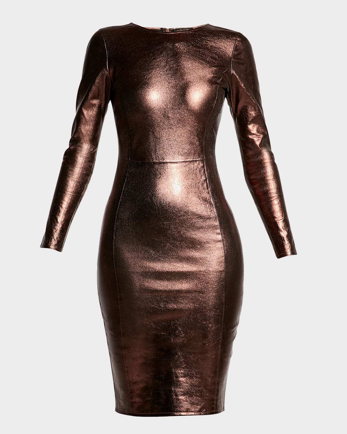 Mrs. Smith Stretch Leather Knee-Length Dress