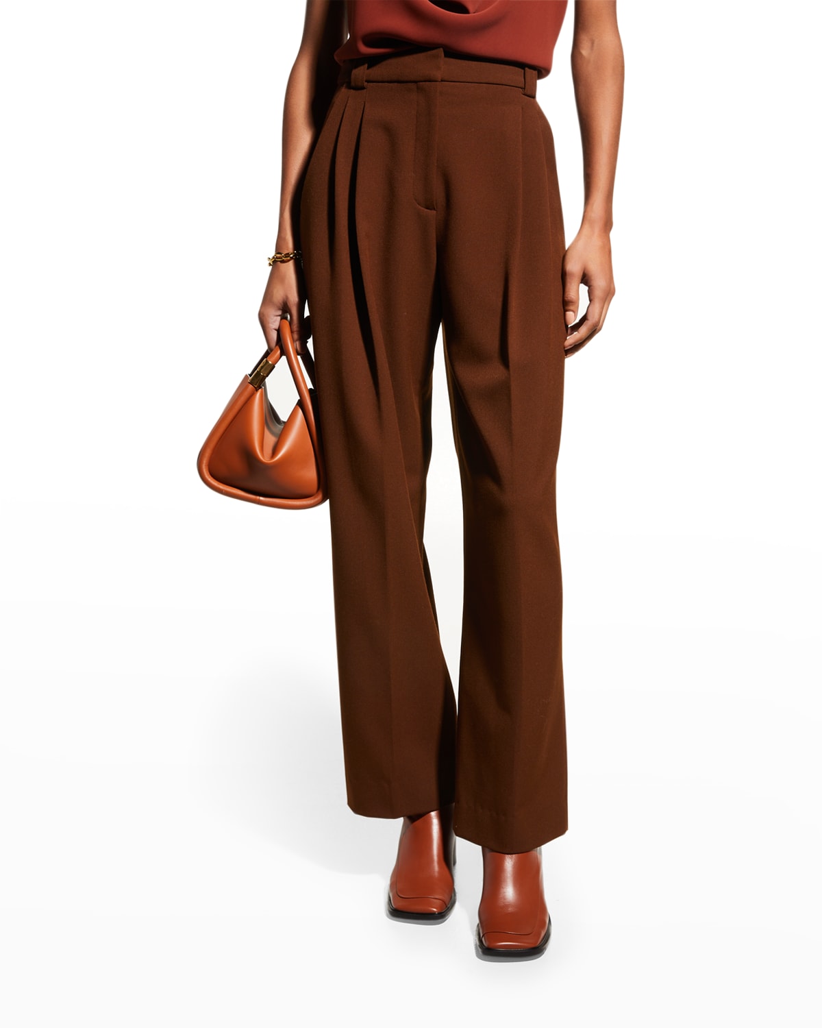 A.L.C. Franklin Cropped Straight Pleated Pants