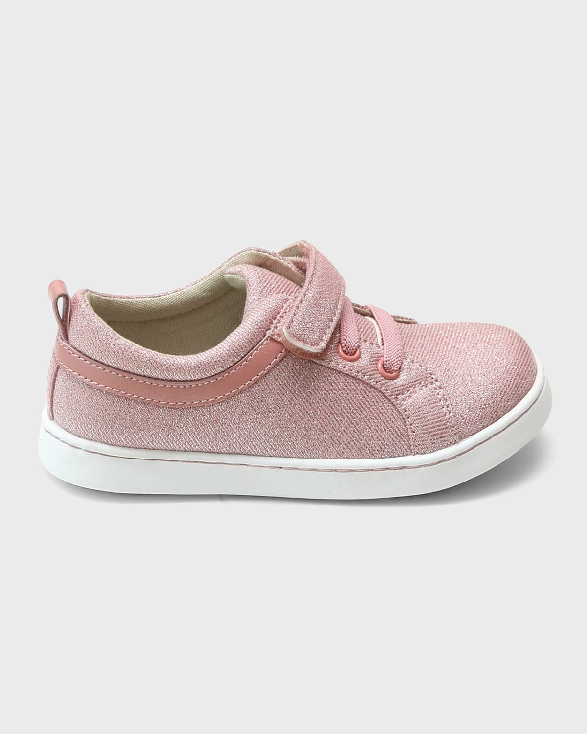 L'amour Shoes Girl's Natalie Metallic Sneakers, Baby/toddlers/kids In Pink