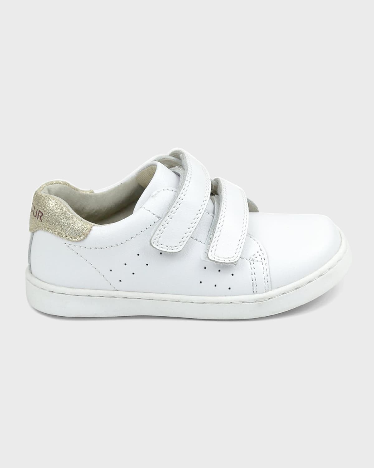 L'amour Shoes Girl's Kenzie Leather Sneakers, Baby/toddlers/kids In White