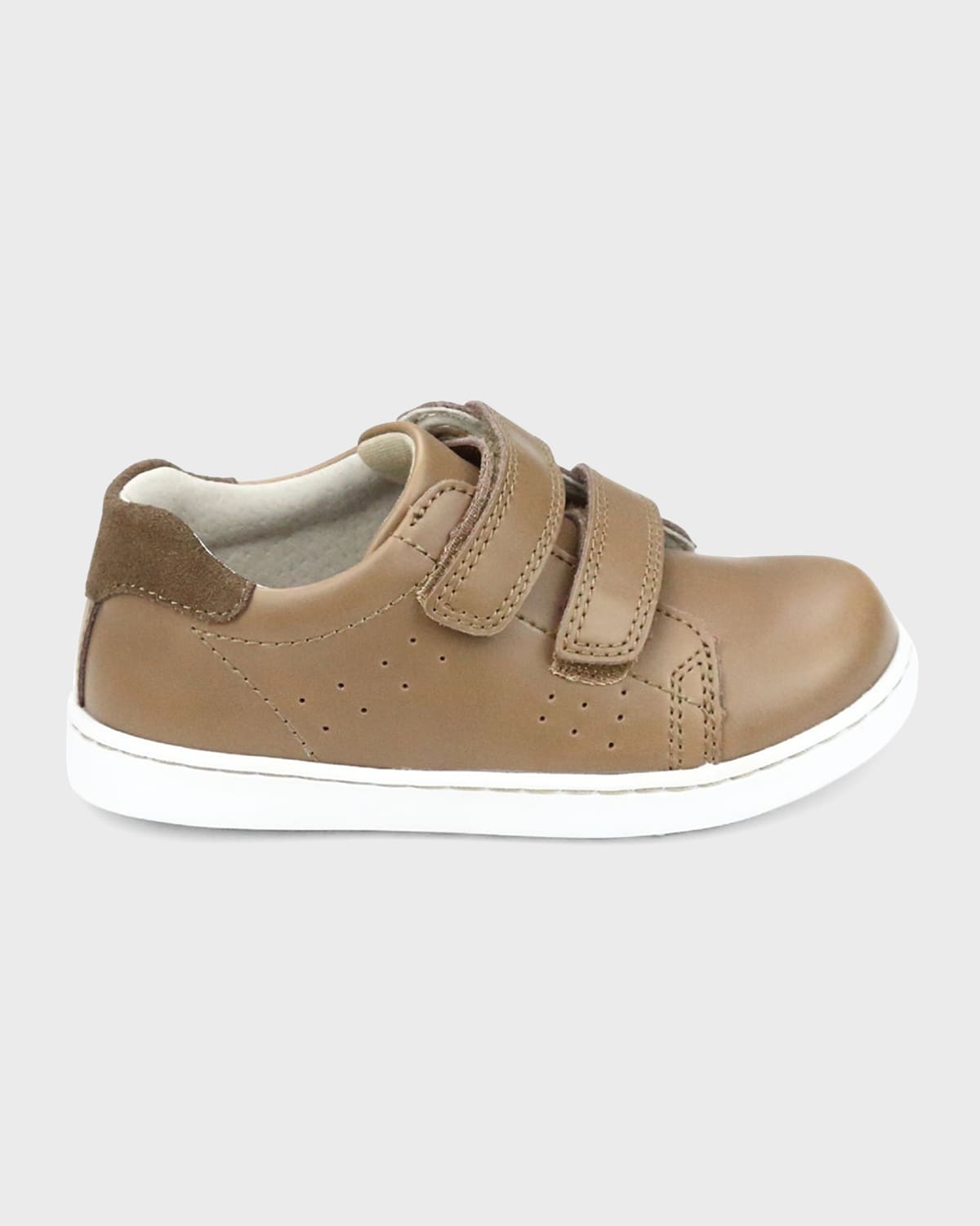 Shop L'amour Shoes Boy's Kyle Leather Sneakers, Baby/toddlers/kids In Mocha