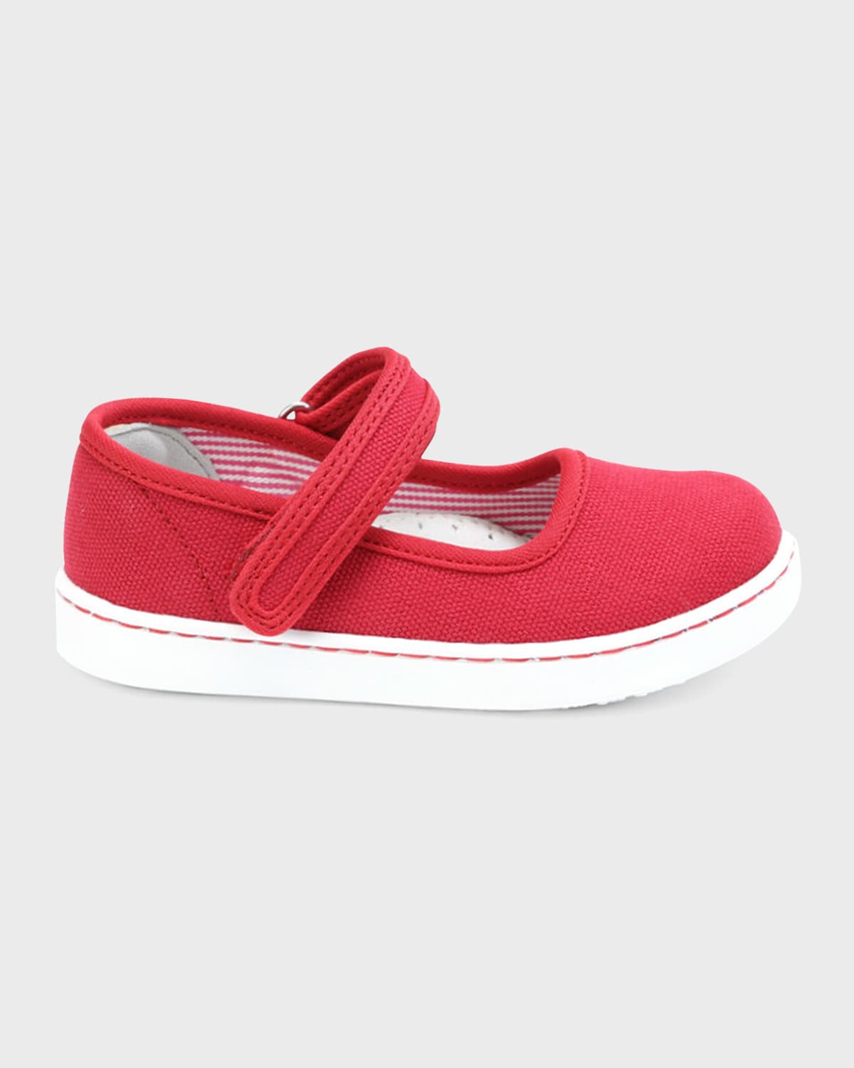 L'amour Shoes Girl's Jenna Canvas Mary Jane Shoes, Baby/toddler/kids In Red
