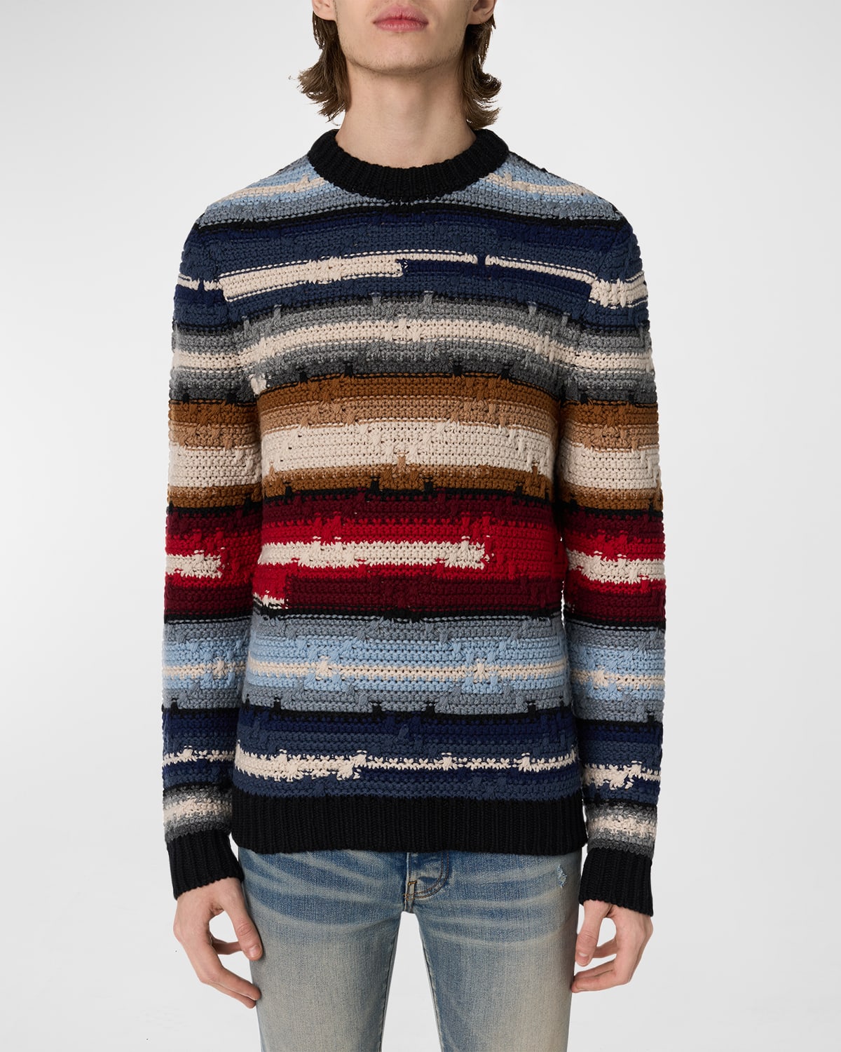 Men's Blanket Striped Cashmere Sweater