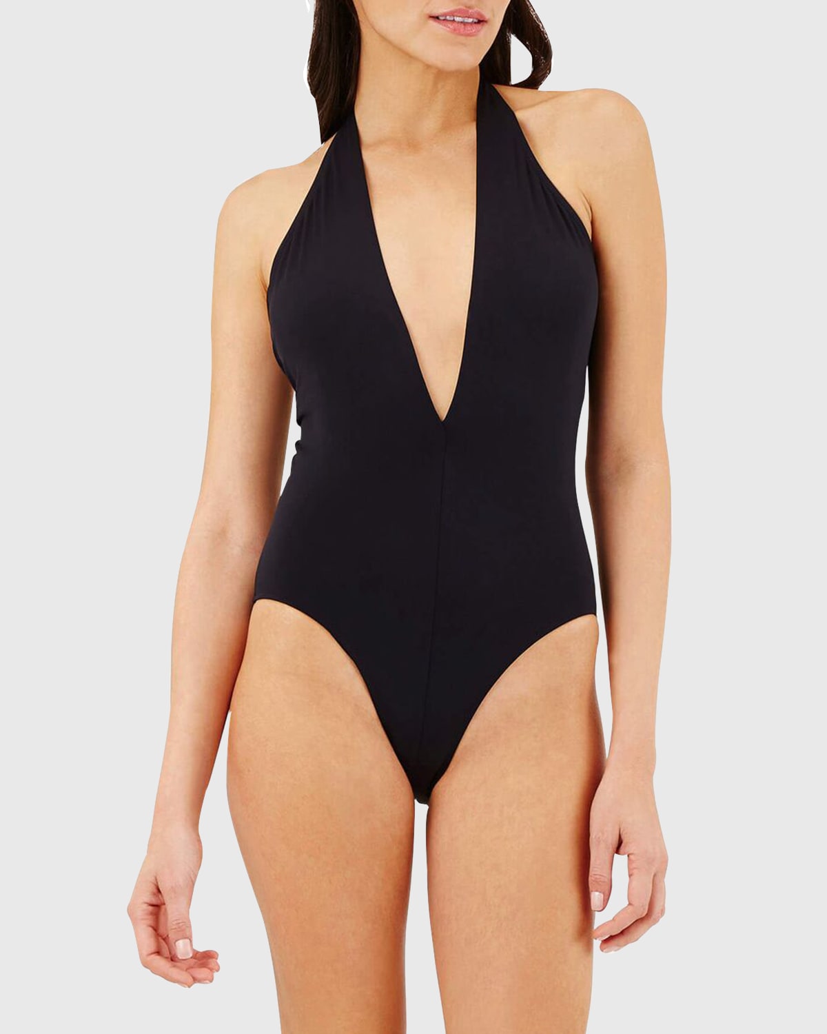 Vilebrequin Solid Glamour One-piece Swimsuit In Noir