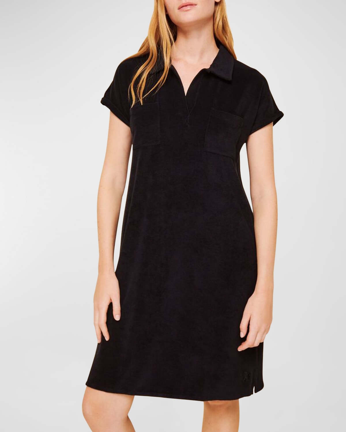 Vilebrequin Terry Cloth Coverup Dress In Noir