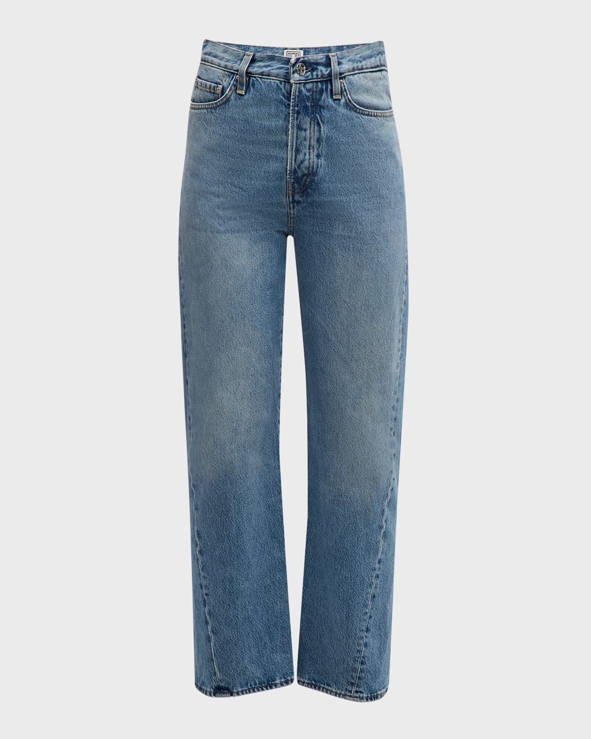 Shop Totême Twisted Seam Straight-leg Jeans In Blue Group