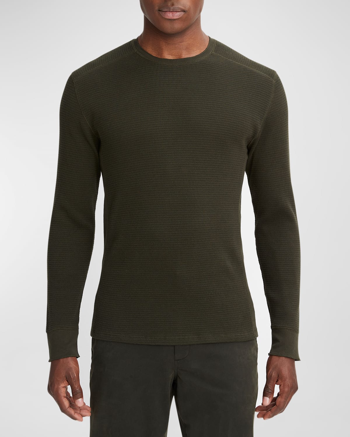 Vince Thermal Top In Moss Green