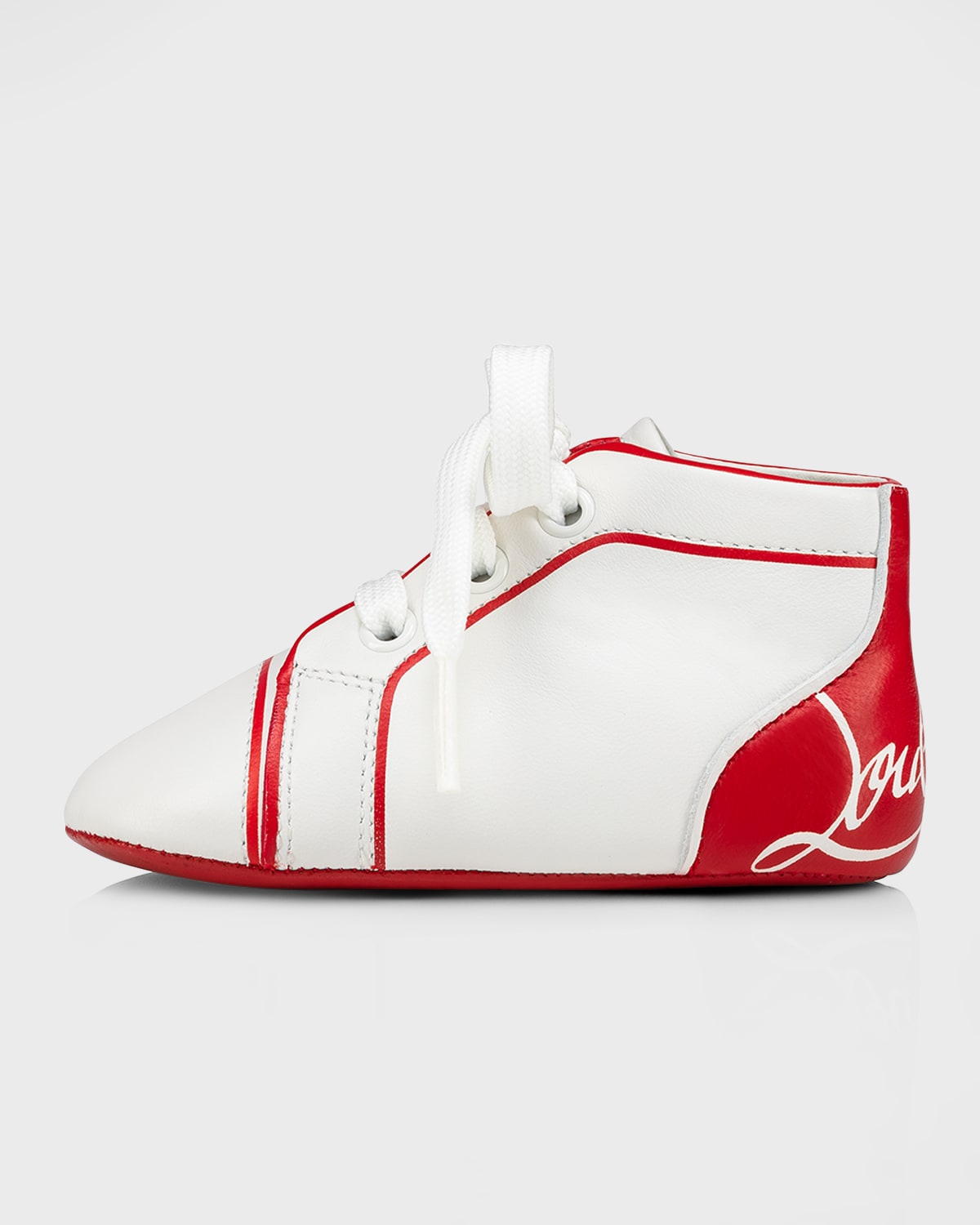 Christian Louboutin Kid's Funnyto High Top Sneakers, Babies In White