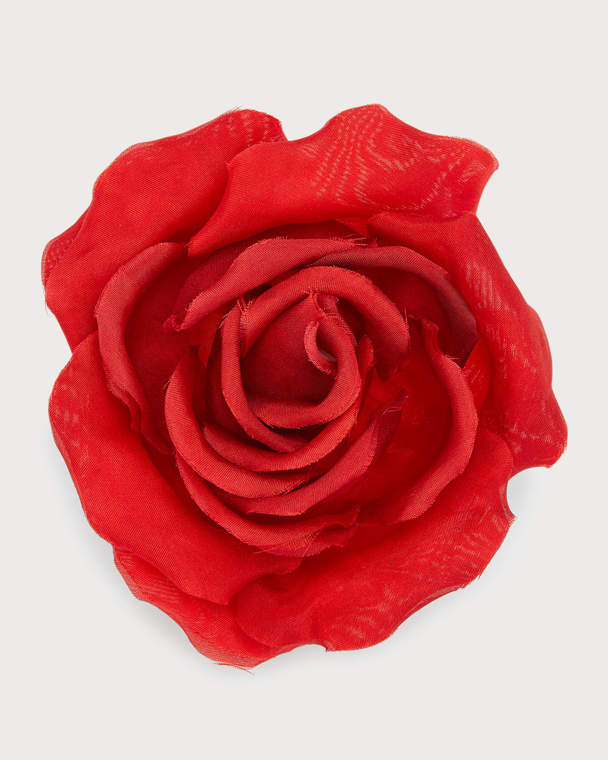Saint Laurent Rose Brooch Pin In Red
