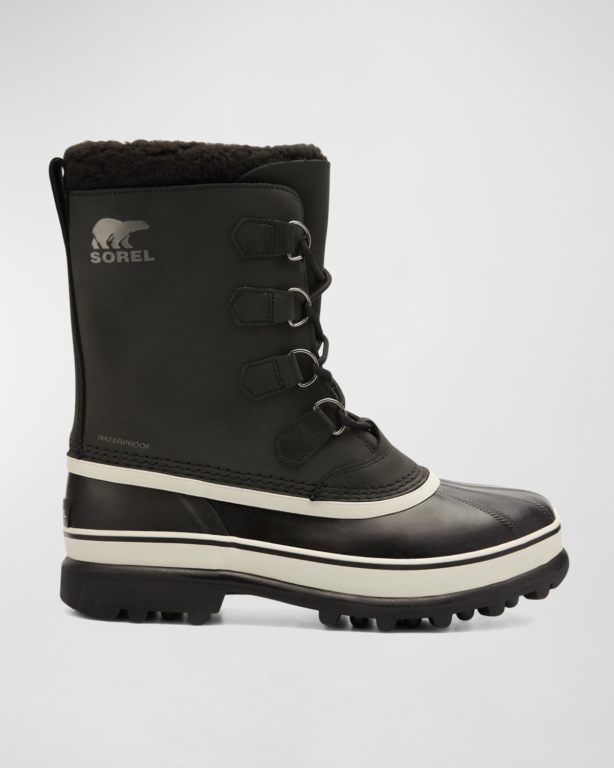 Men's Caribou Waterproof Leather Snow Boots