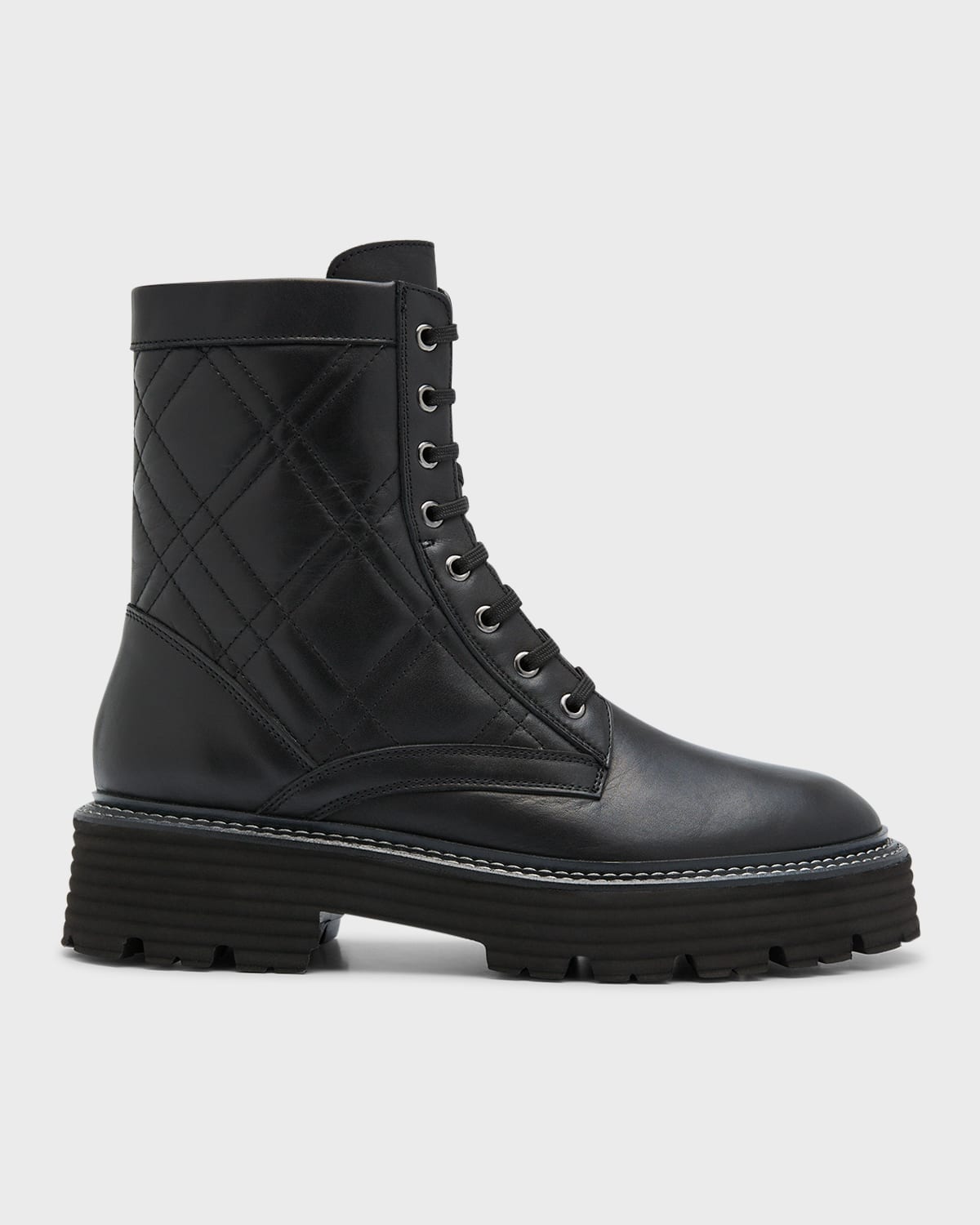 La Canadienne Yasmine Quilted Combat Boots