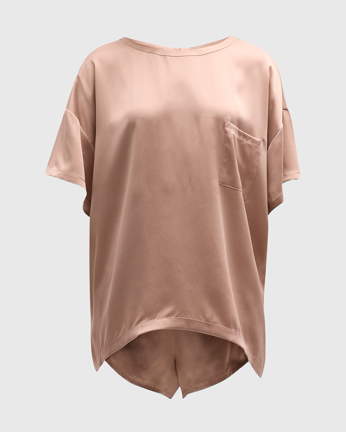 Shop Lunya Washable Silk Tee Set In Otium Tan