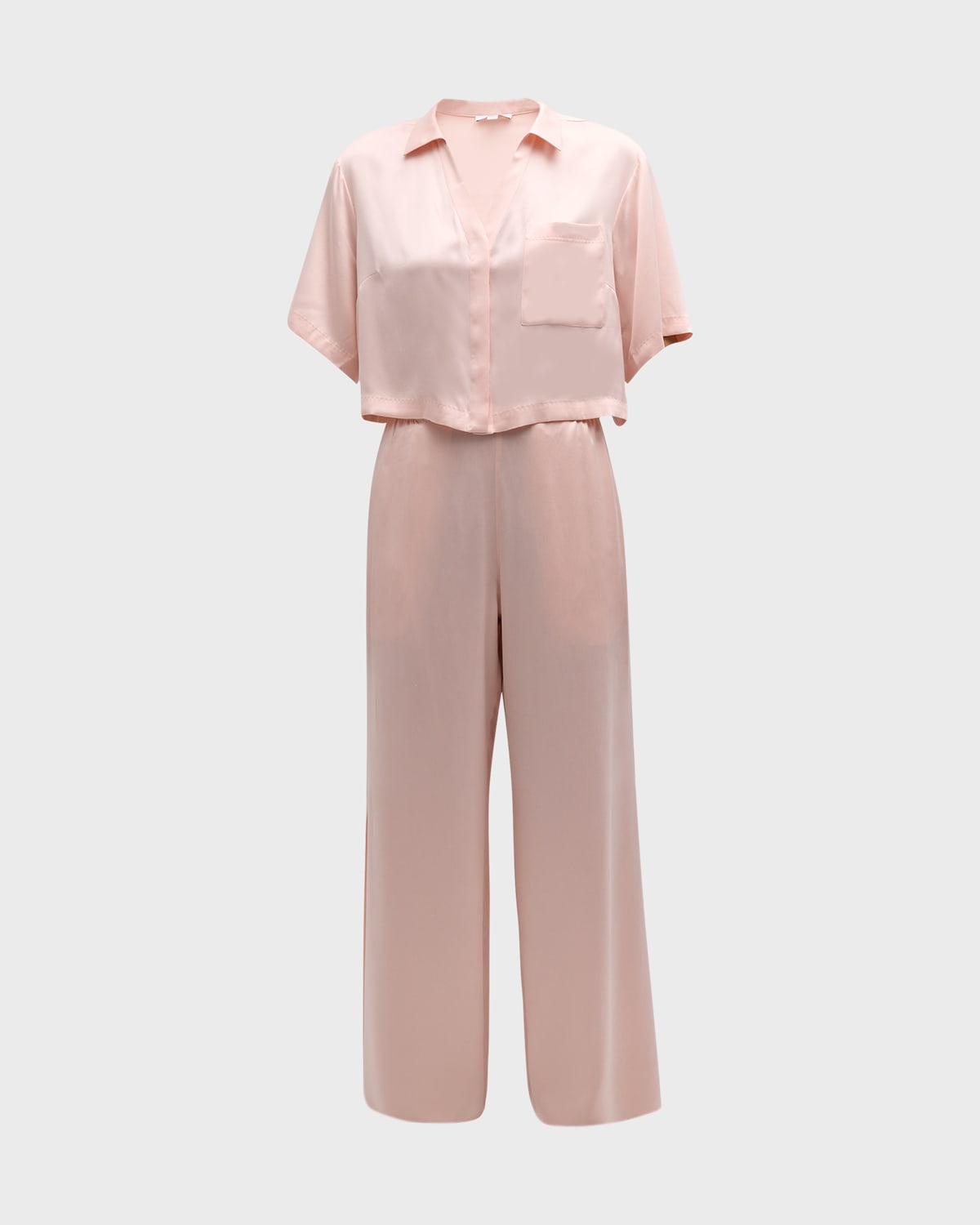 Washable Silk High-Rise Pant Set