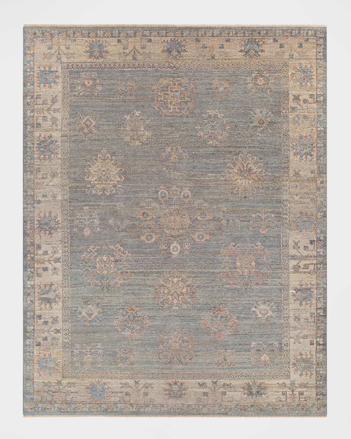 Shop Surya Rugs Sharma Hand-knotted Rug, 6' X 9' In Sage, Blue