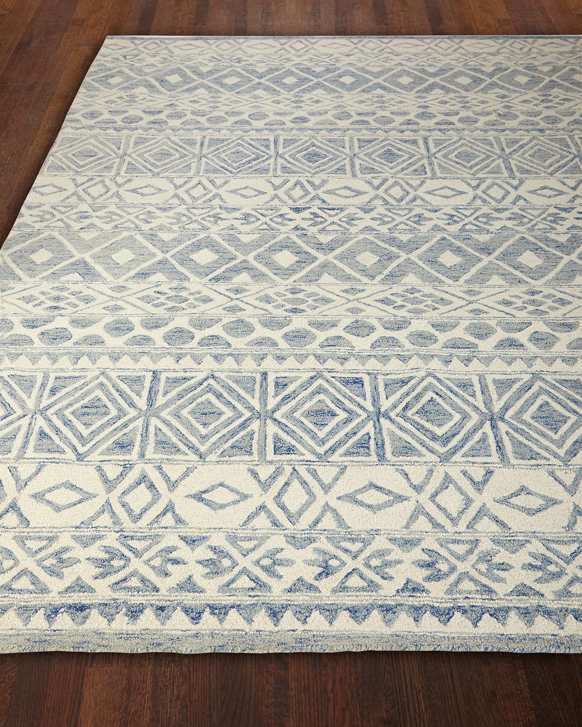 Ralph Lauren Theresa Hand-tufted Rug, 5' X 8' In Ivory, Blue