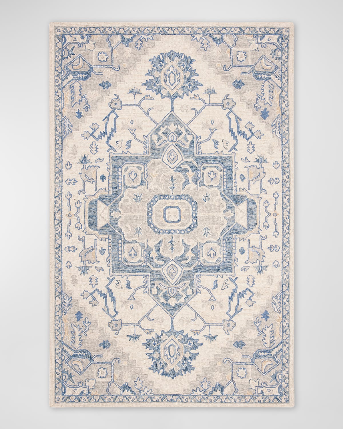 Lauren Ralph Lauren Percy Hand-knotted Rug, 5' X 8' In Ivory, Blue