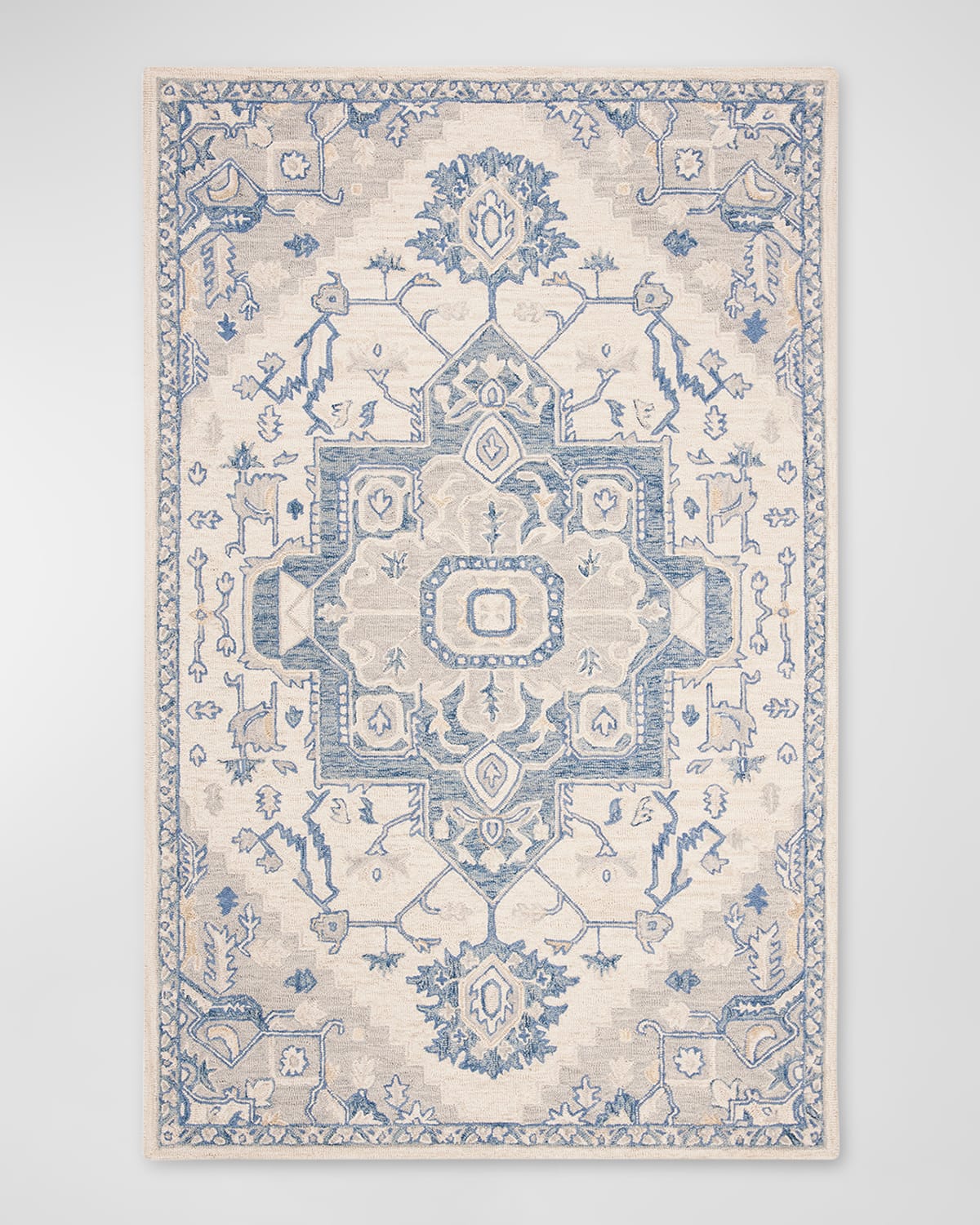 Ralph Lauren Percy Hand-knotted Rug, 9' X 12' In Ivory, Blue