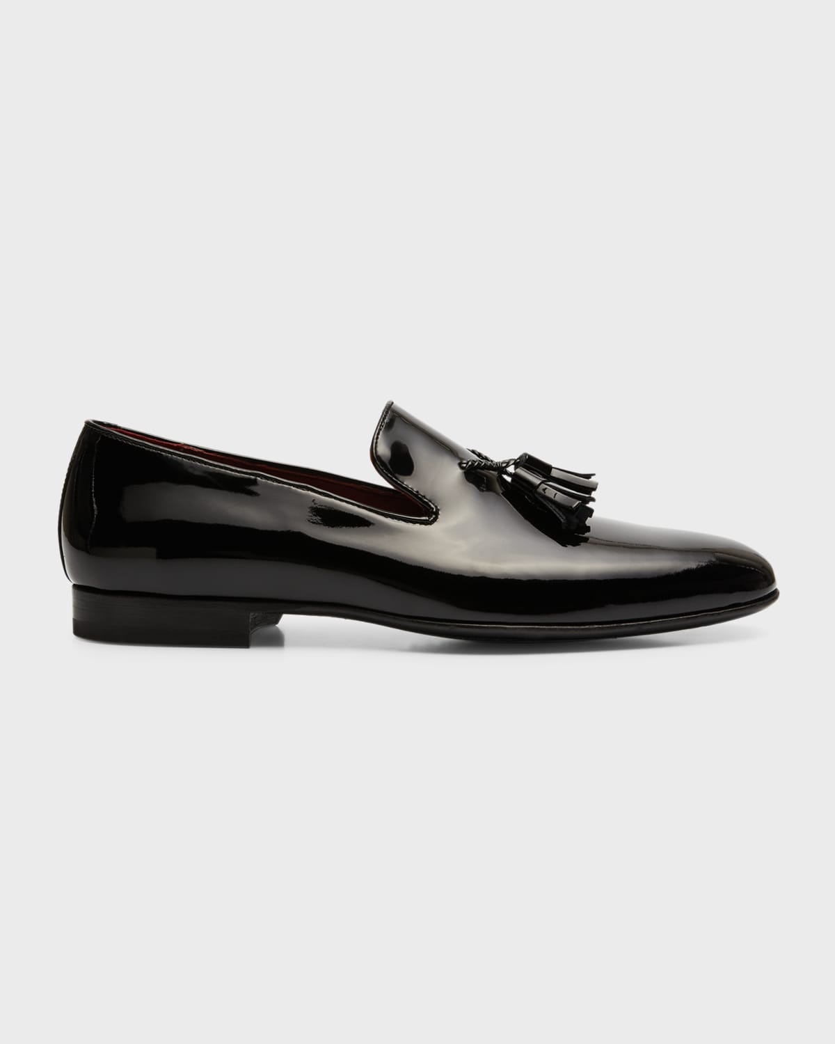 mens shiny black dress shoes Men's Patent Leather Oxford Business for Wedding Evening Formal Attire Loafers(6.5) day wear.Inside Men Santino Luciano Formal Dress