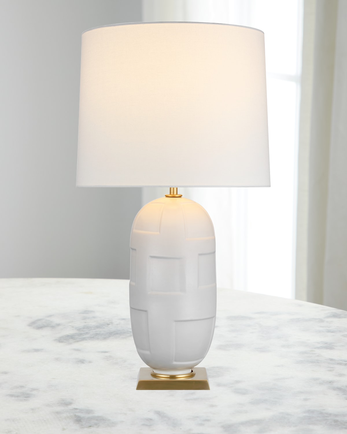 Shop Visual Comfort Signature Incasso Large Table Lamp By Thomas O'brien In White