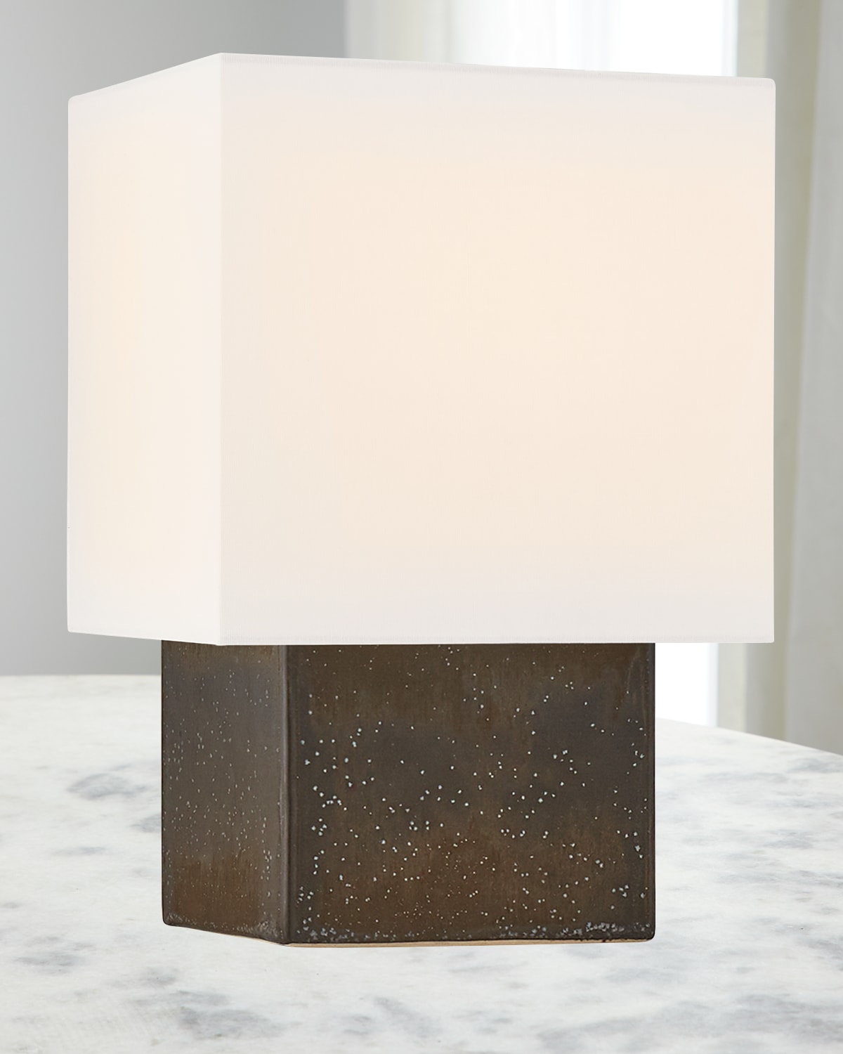 Shop Visual Comfort Signature Pari Small Square Table Lamp By Kelly Wearstler In Black